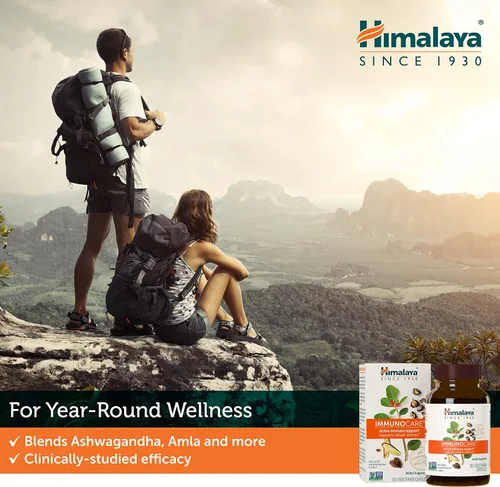 Vista 3 de Himalaya ImmunoCare - Suplemento de apoyo inmunológico a base de hierbas con Ashwagandha y Amla - Vegano, sin OMG, sin gluten, 840 mg, 120 cápsulas