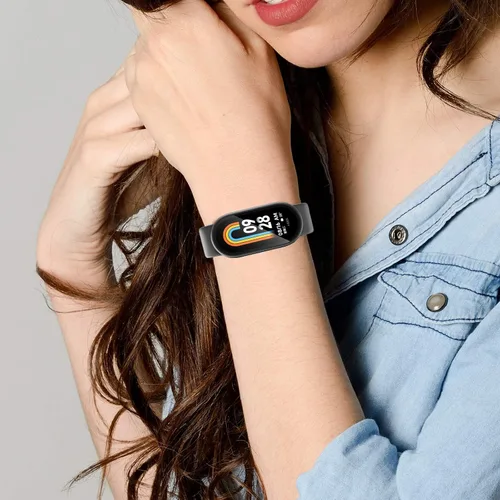 Vista 2 de Yrzper Compatible con Xiaomi Mi Band 8/NFC Protector de pantalla Ultra delgado HD vidrio templado Funda de protección de pantalla de cubierta dura