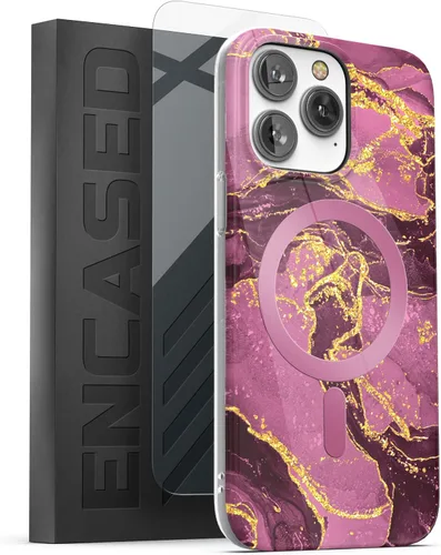 Vista 11 de ENCASED Funda magnética diseñada para iPhone 14 PRO con protector de pantalla para mujer, compatible con accesorios MagSafe para teléfono