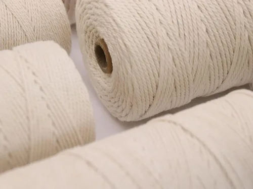 Vista 4 de Cuerda de macramé de algodón de 2 mm, 220 yardas, suministros naturales de macramé de color, cuerda de algodón suave para artesanía, para colgar