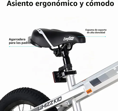 Vista 4 de JOYSTAR Whizz 12-20" Kids Bike for Toddler & Kids Ages 2-10Y Plateado