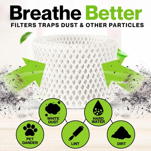 Vista 5 de Durabasics Paquete de 4 filtros humidificadores de alta calidad compatibles con filtros humidificadores Honeywell HAC-504, HAC-504AW y Honeywell