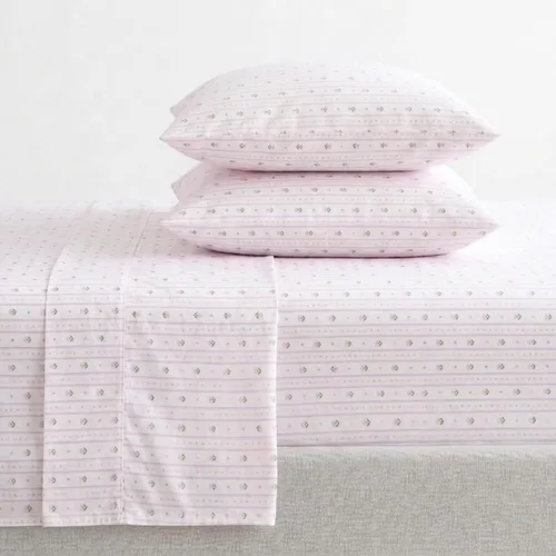 Vista 65 de Martha Stewart - Juego de sábanas tamaño individual con sábana bajera y funda de almohada, ropa de cama de percal de algodón con una sensación