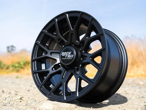 Vista 4 de RockTrix RT104 - Rueda ATV de 12 x 7 4 x 110, negro mate 5+2, borde de 12 pulgadas para IRS compatible con Honda Foreman Rancher, compatible