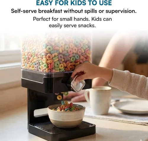 Vista 9 de Zevro Dispensador individual de comida seca edición compacta, Negro
