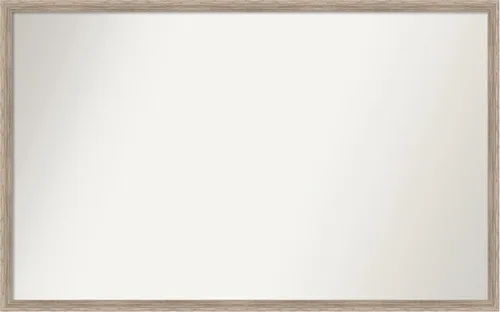 Vista 43 de Amanti Art Espejo de baño blanco para sobre el fregadero, 24 x 27 pulgadas, espejo de tocador rectangular con cuña de madera dura, marco de madera