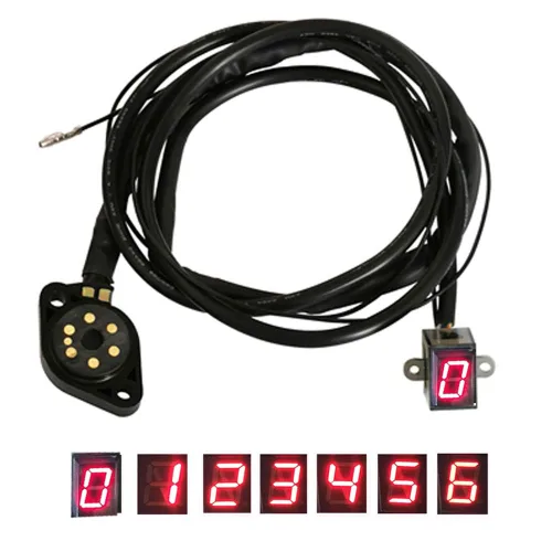 Vista 4 de KIMISS - Indicador digital de engranajes para motocicleta, sensor de cambio de marchas, impermeable, medidor digital, pantalla LED, universal