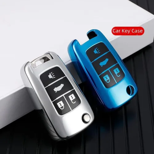 Vista 2 de TPU Car Remote Key Case Cover Shell Fob, for Buick for Chevrolet Cruze Aveo Trax for Opel Astra Corsa Meriva Zafira Antara J