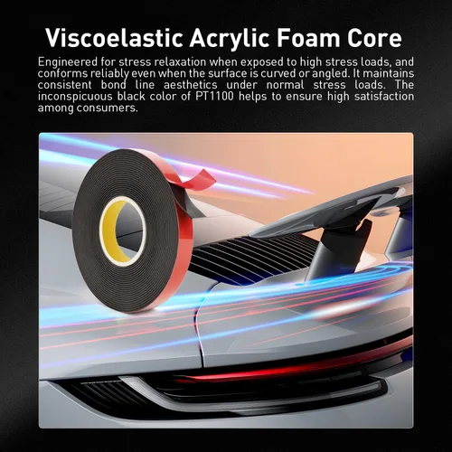Vista 5 de 3M Automotive Acrylic Plus Tape, 0.24 pulgadas x 18 pies, PT1100, gris