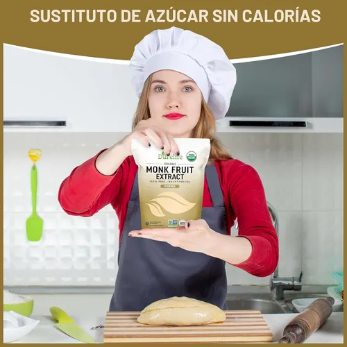 Vista 8 de Edulcorante orgánico de fruta de monje 100% puro Durelife, sin eritritol, extracto en polvo de fruta de monje, orgánico USDA verificado por