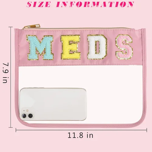 Vista 3 de ChezMax Bolsa de cosas preparadas para viajes, Meds rosados, Moderno