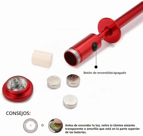 Vista 4 de Herramienta de recogida de garras con luz LED magnética brillante, herramienta de recogida magnética de 24.4 pulgadas de largo, herramienta