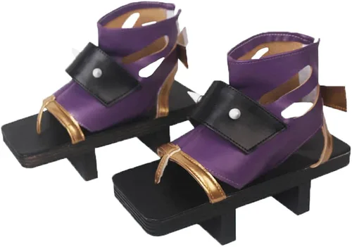 Vista 3 de Game Genshin Impact - Zapatos de cosplay Arataki Itto - Zapatos de cosplay para fiesta de Halloween, uso diario, ocio, botas casuales
