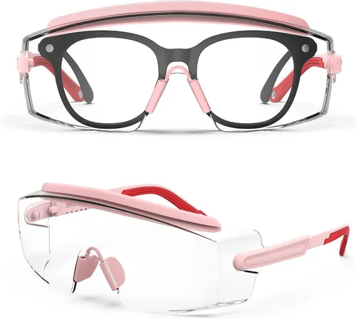 Vista 20 de Gafas de seguridad antivaho Gafas de seguridad sobre gafas protectoras con lentes antiarañazos ajustables