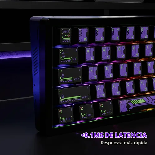 Vista 7 de OOCTPK Chilkey Slice68 HE - Teclado mecánico para juegos con cable, 68% intercambiable en caliente de aluminio con efecto Hall personalizado
