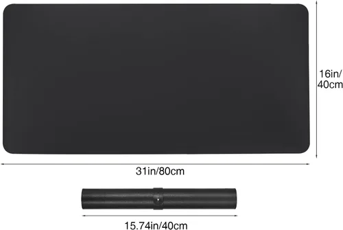 Vista 8 de PINKCAT - Alfombrilla de escritorio, grande de corcho natural y piel sintética de doble cara, protector de escritorio impermeable y a prueba