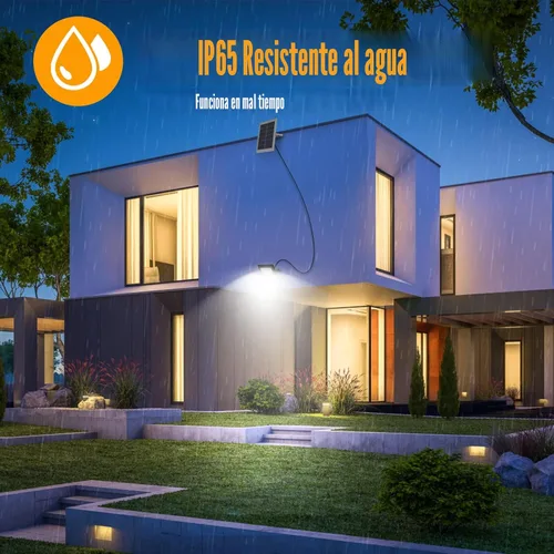 Vista 3 de Luz solar de calle de 200 W, impermeable, cable de 16 pies, 20000 lúmenes, luces LED de seguridad para exteriores, luces solares automáticas