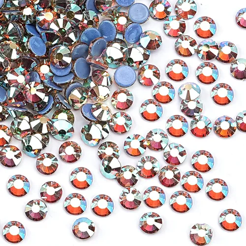 Vista 12 de Jollin Hot Fix - Diamantes de imitación de cristal con parte trasera plana, gemas de diamantes de imitación de 0.079 pulgadas