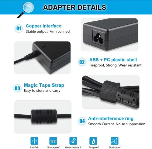 Vista 4 de Cargador adaptador de CA para Acer Aspire V5-122P-0869, V5-123-3466