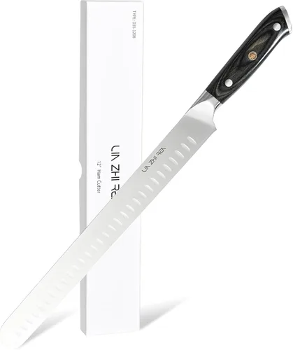Vista 9 de Cuchillo de pan, cuchillos de pan de 8 pulgadas para masa madre de pan casera, hoja dentada de acero inoxidable alemán de alto carbono, hoja