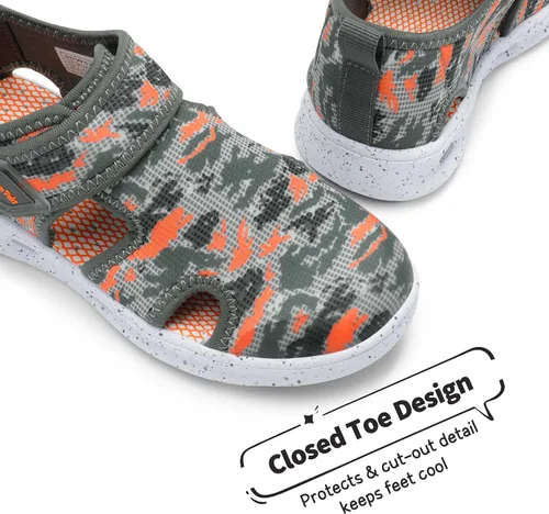 Vista 4 de DREAM PAIRS Sandalias para niños y niñas, zapatos de agua con punta cerrada, zapatos de agua de secado rápido para niños pequeñosgrandes