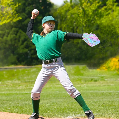 Vista 6 de Guante de béisbol para niños, guantes de sóftbol, guantes de béisbol y sóftbol para niños y niñas, guante de pelota para entrenamiento y juego