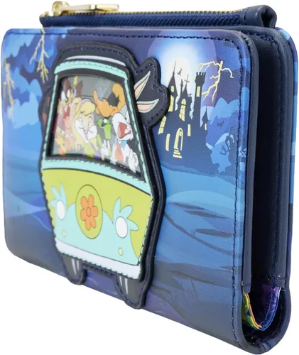 Vista 3 de Looney Tunes Warner Bros 100th Anniversary Scooby-Doo Mash-Up - Cartera con solapa, Azul, Cartera