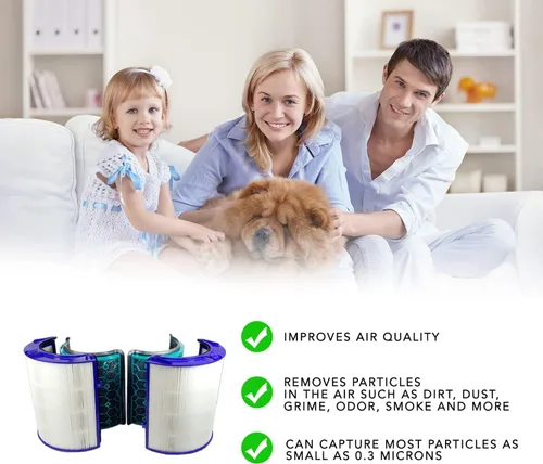 Vista 3 de MaximalPower Filtro HEPA y filtro de carbono para purificador de aire Dyson TP04 HP04 DP04 – Filtro de repuesto para ventilador de purificador puro