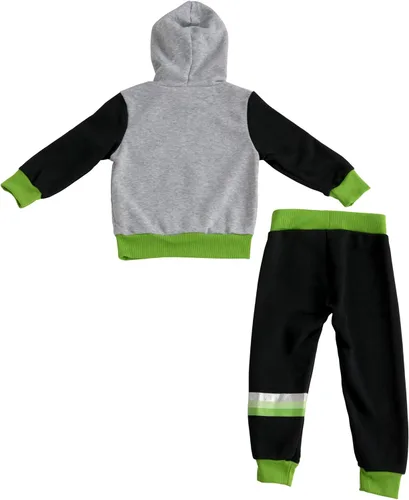 Vista 2 de STAR WARS Baby Yoda - Conjunto de sudadera con capucha y pantalones deportivos de 2 piezas para niños pequeños pero poderosos