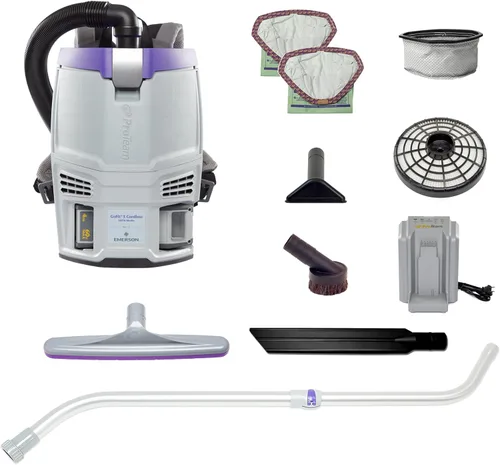 Vista 12 de ProTeam GoFit 3 Aspiradora de Mochila Comercial con Kit de Herramientas de Vara de Dos Piezas Multisuperficie Xover, 3 cuartos de galón, Con Cable