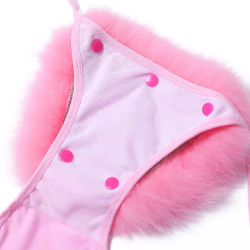 Vista 5 de Conjunto de bikini de dos piezas de piel sintética para mujer