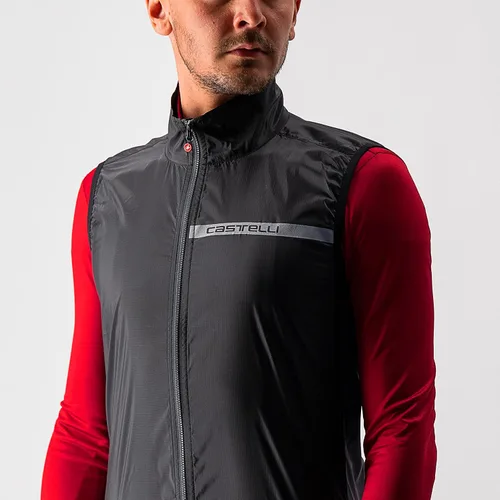 Vista 5 de Castelli Chaleco elástico de ciclismo Squadra para ciclismo de carretera y grava, ciclismo