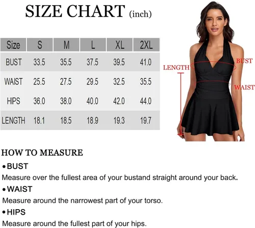 Vista 5 de Omichic Traje de baño tankini halter de dos piezas para mujer, con control de abdomen, cuello en V, con pantalones cortos