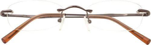 Vista 3 de Rectangular Rimless Frame Clear Lens Gafas EyeGlasses Moda sin receta