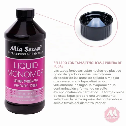 Vista 5 de Mia Secret Liquid Monomer Professional Sistema Acrílico
