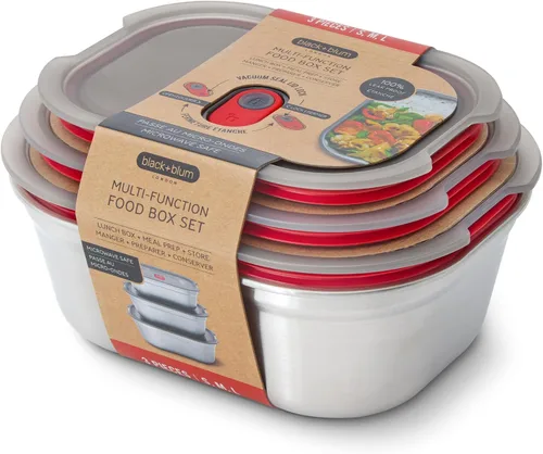 Vista 18 de Taza de almuerzo BLACK + BLUM - Recipientes reutilizables para preparar comidas para picnic y camping - Caja de almacenamiento de alimentos