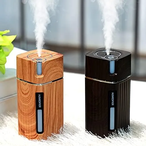 Vista 2 de Humidificador de escritorio de 10.1 fl oz, humidificador de aire portátil USB con luz, humidificador ultrasónico de escritorio, mini humidificador