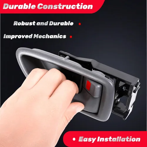 Vista 5 de Manija de Puerta Interior Delantera Trasera Izquierda Conductor Derecha Pasajero para Toyota Sequoia 2001-2007, Toyota Tundra (Solo Cabina Doble)