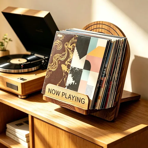 Vista 8 de Soporte de exhibición de discos de vinilo Now Playing