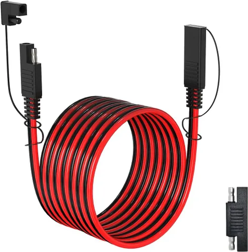 Vista 13 de ELFCULB 10AWG 1FT Cable de Extensión SAE SAE a SAE Arnés de Cable de Desconexión Rápida Conector SAE Enchufe SAE para Automotriz RV Batería Panel