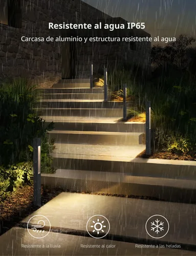 Vista 5 de SUNVIE Luces de sendero de bajo voltaje de 3 W, 3000 K, luces LED de paisaje de bajo voltaje, 12 V, impermeables, luces de sendero de paisaje