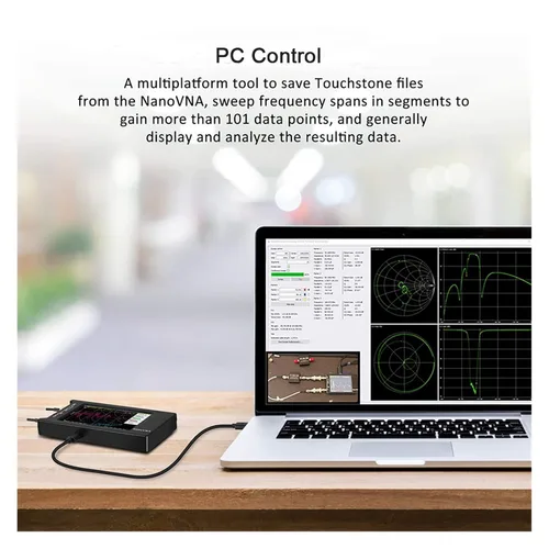 Vista 3 de Spectrum Analyzer, 10k-1.5GHz NanoVNA NanoVNA-F VNA HF VHF UHF Vector Network Antenna Analyzer + 4.3 Inch IPS LCD + Metal Case V4.2 Version