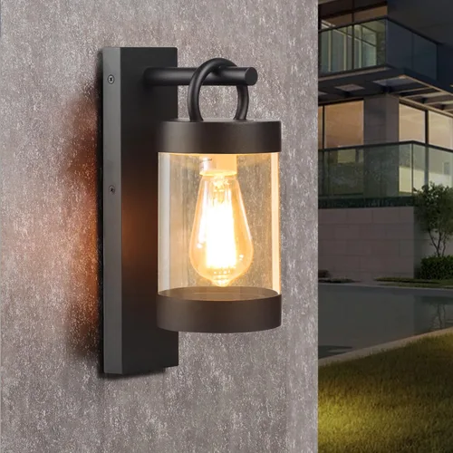 Vista 10 de Aplique de pared al aire libre blanco exterior IP54 impermeable LED lámpara de pared redonda iluminación luces de aluminio para porche entrada