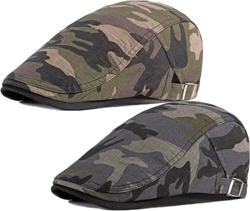Vista 14 de paquete de 2 Algodón para hombre gorra plana Ivy Gatsby gorra sombrero