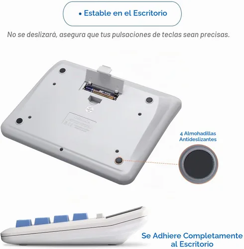 Vista 5 de Calculadora de escritorio, pantalla LCD extra grande, botón de computadora, calculadora de contabilidad de 12 dígitos (OS-2135 Pro-2Pcs)