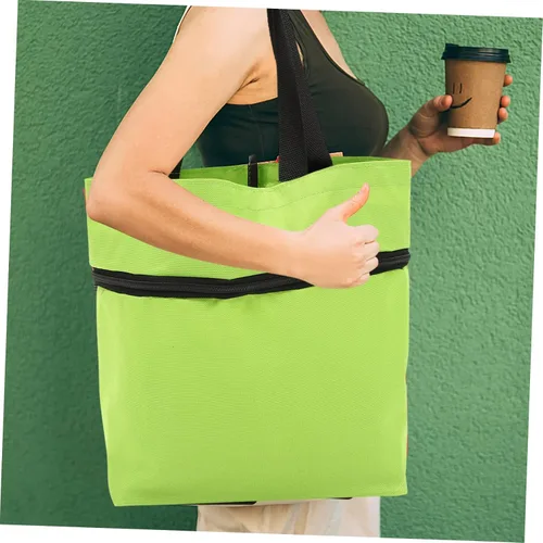 Vista 7 de Bolsa de lavandería plegable con ruedas grandes reutilizables para necesidades diarias Versátil Verde