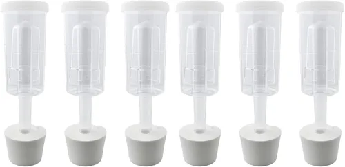 Vista 5 de 3 unidades. - 3 pieza Airlock con # 7 tapón – Conjunto de 3 (Cilindro Airlock)