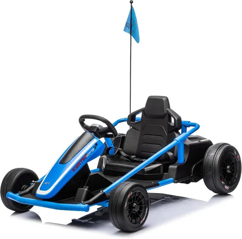 Vista 10 de sopbost Kart eléctrico de deriva de 36V Go Kart, 2WD Kids Ride On Car Negro