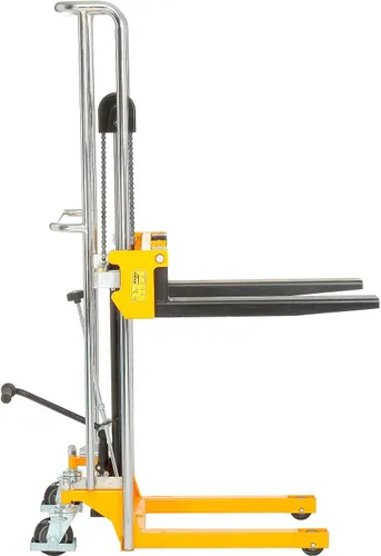 Vista 2 de Global Industrial Apilador de elevación manual, 3-1/2" a 59" de elevación, horquillas ajustables de 8-1/2" a 19-1/2"W Horquillas, 880 Lb.