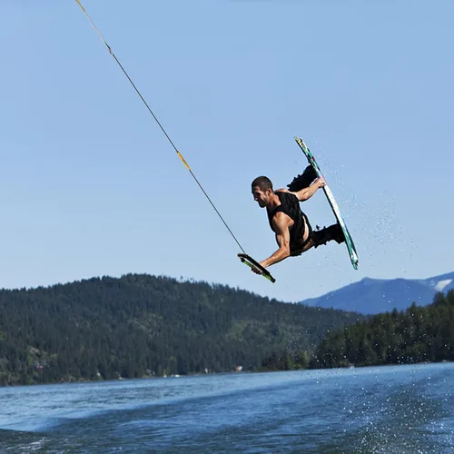 Vista 7 de Dyneema - Cuerda de wakeboard de 75 pies, cuerda de wakeboard no elástica y mango de esquí acuático para deportes acuáticos, 4 secciones cuerda